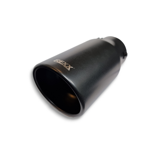 REXX Exhaust Tip Negro Mate 1.5"-2.5" ajustable 4"x9" Stainless Steel