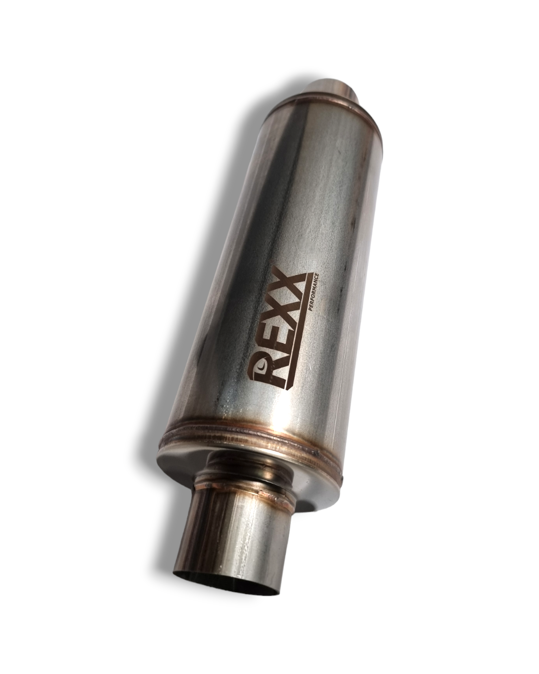 REXX StagePro R 2.5"x5"x19" High Performance Straight Round Muffler Stainless Steel 409 - SPR25125