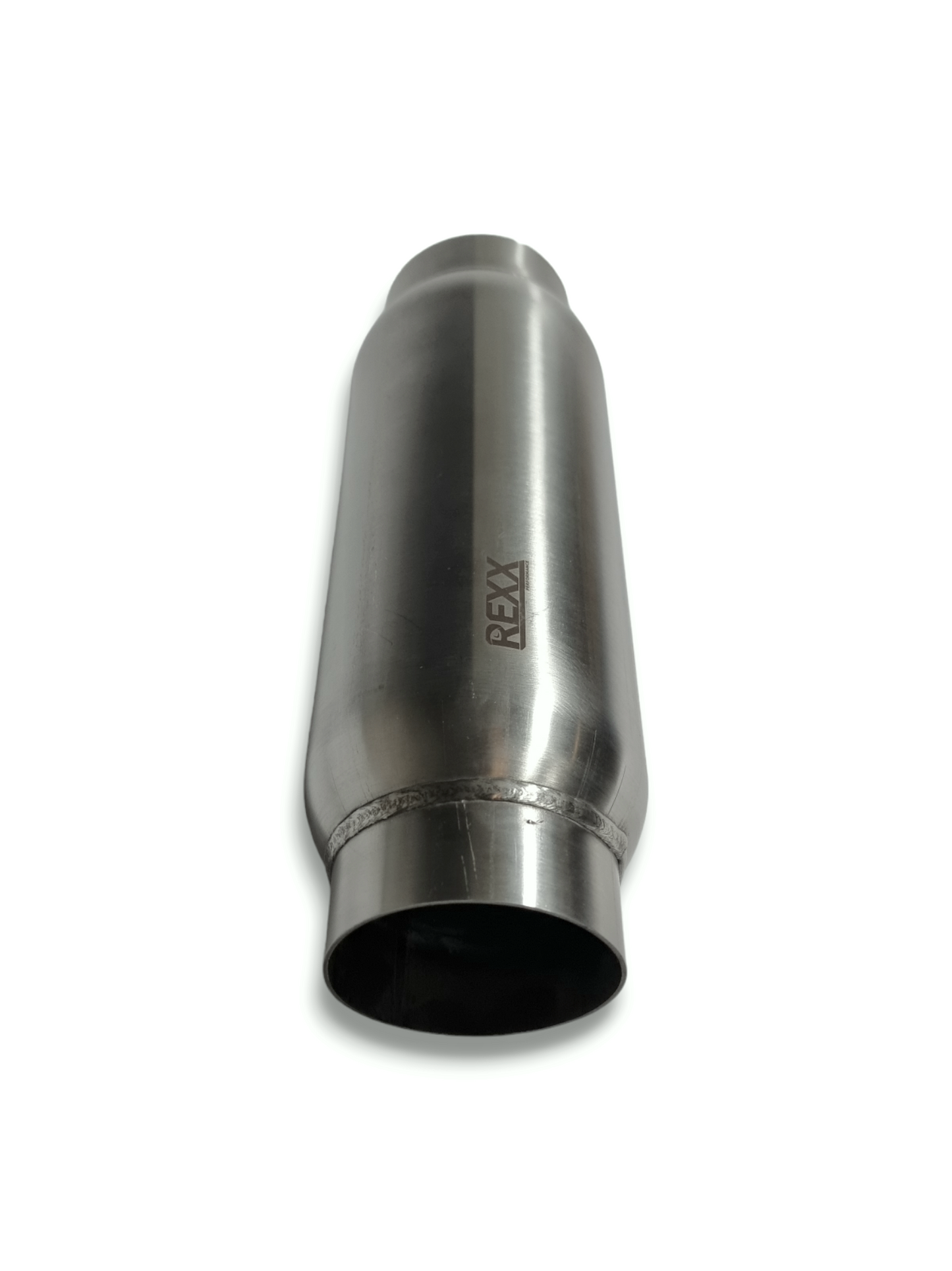 REXX StagePro S 2.5"x12" High Performance Straight Short Muffler Resonator Stainless Steel 409 - SPS251