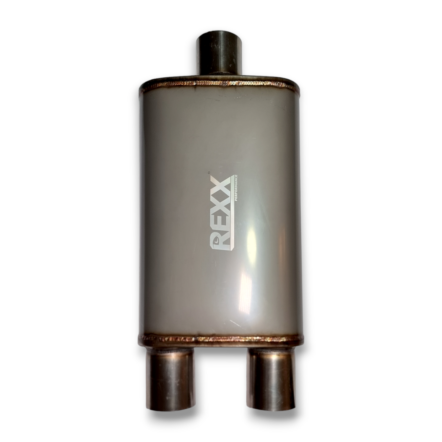 REXX StagePro X 2.5" Muffler High Performance Stainless Steel DUAL/Center - SPX253