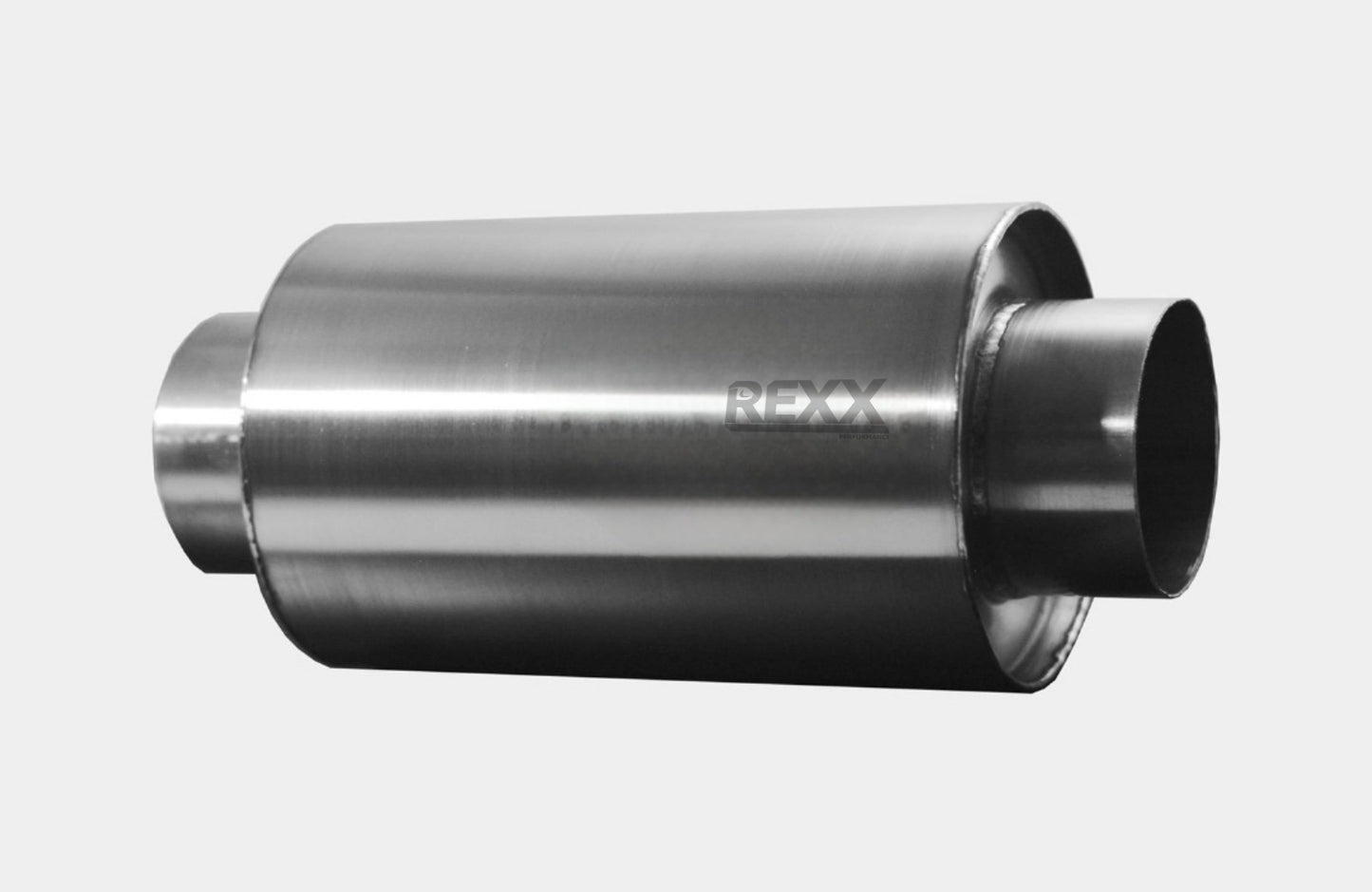 REXX 304 Round Race Muffler Professional 2.5"x5"x8"- Stainless Steel 304 Premium