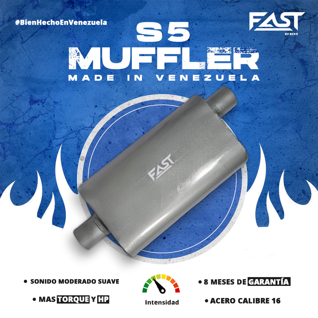 FAST S5 Muffler Performance Alto Flujo Moderado Suave FS5251