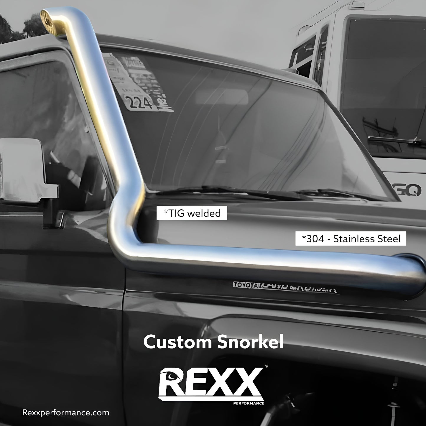 REXX Custom Snorkel Rally 304 Stainless Steel