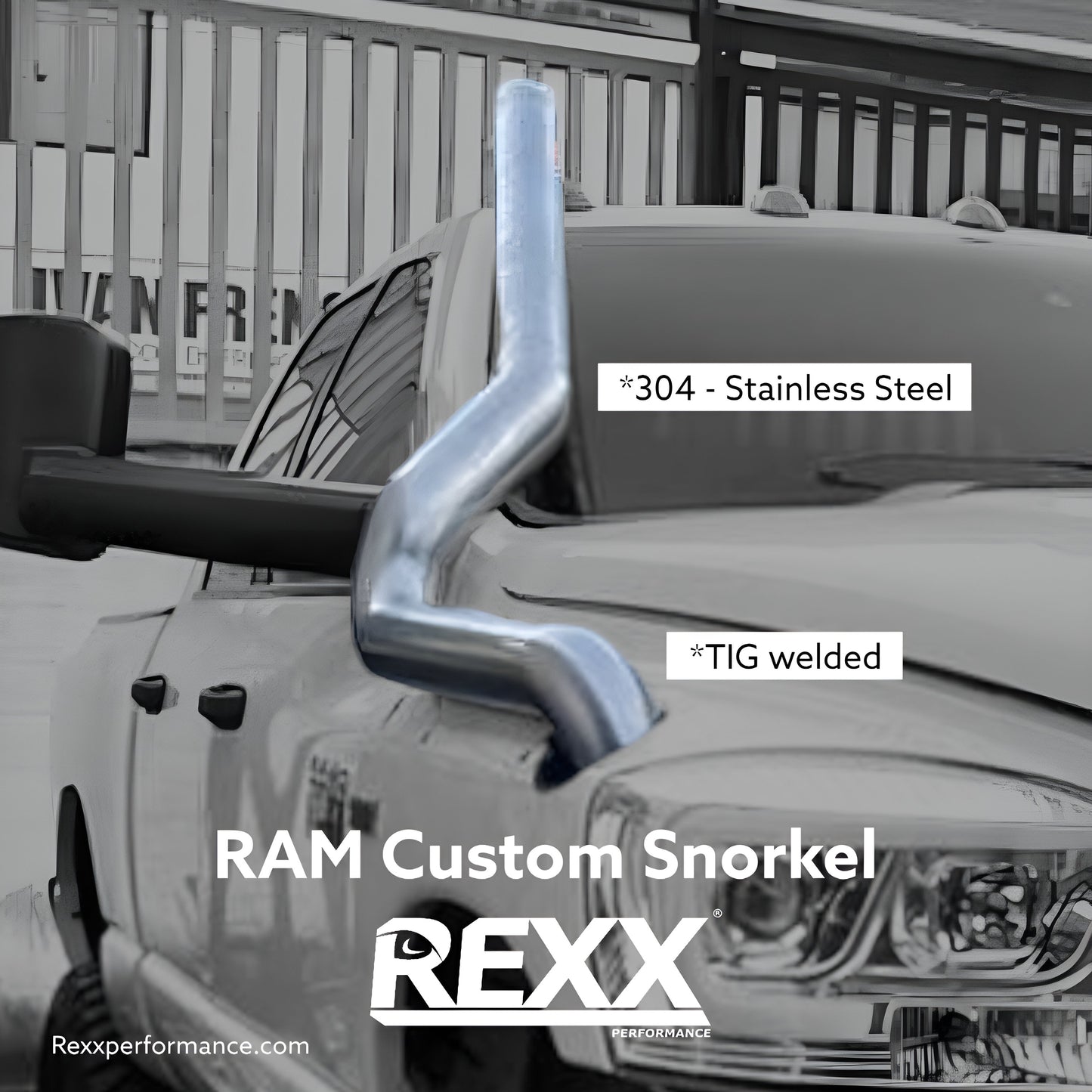 REXX Custom RAM Snorkel Rally 304 Stainless Steel