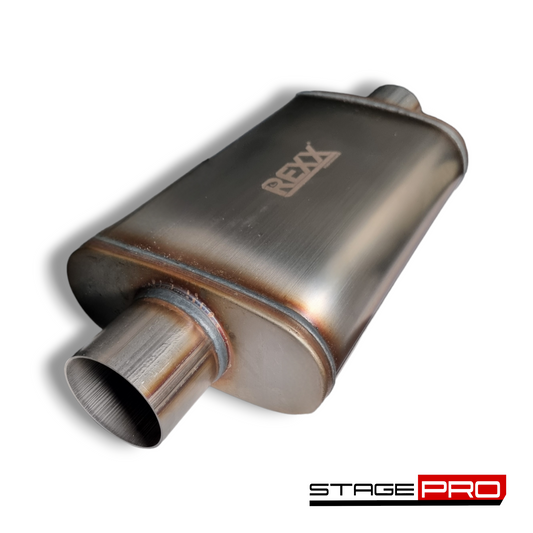 REXX StagePro X HD 3" High Performance Muffler Stainless Steel 409 - SPX304